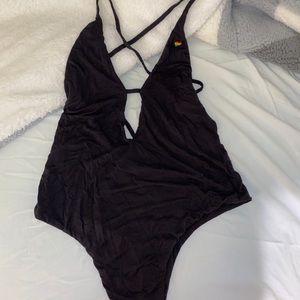 Spiritual gangster black bodysuit large